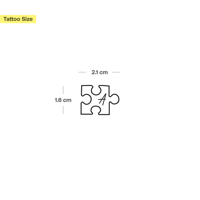 pezzo del puzzle con iniziali (A-Z)