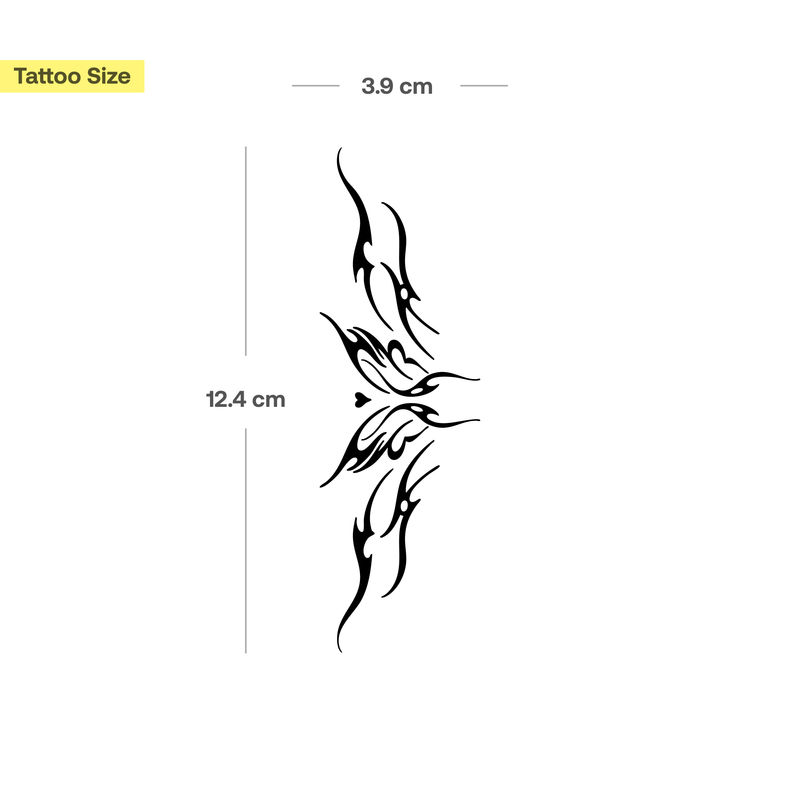 Tatuaggio lombare con farfalla
