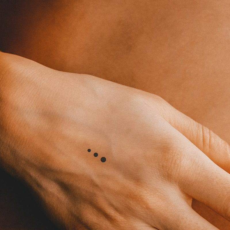 Tre punti | Tatuaggio temporaneo | Inkster